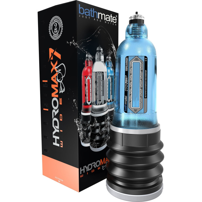 Гидропомпа BATHMATE HYDROMAX7 Wide Boy, синяя BM-HM7-WB-AB